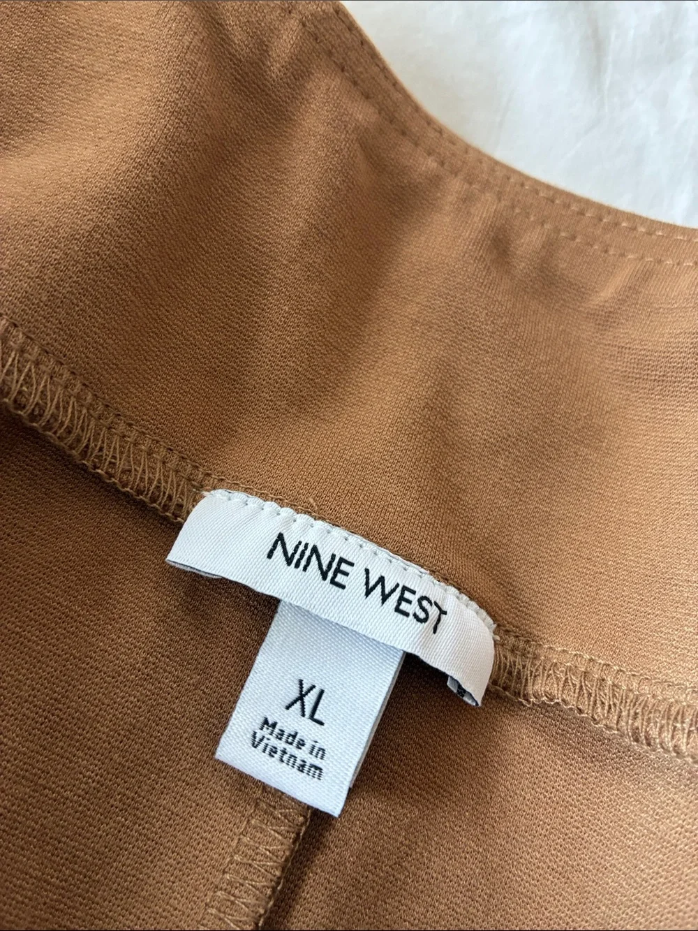 Nine West High-Rise Camel Midi Pencil Skirt